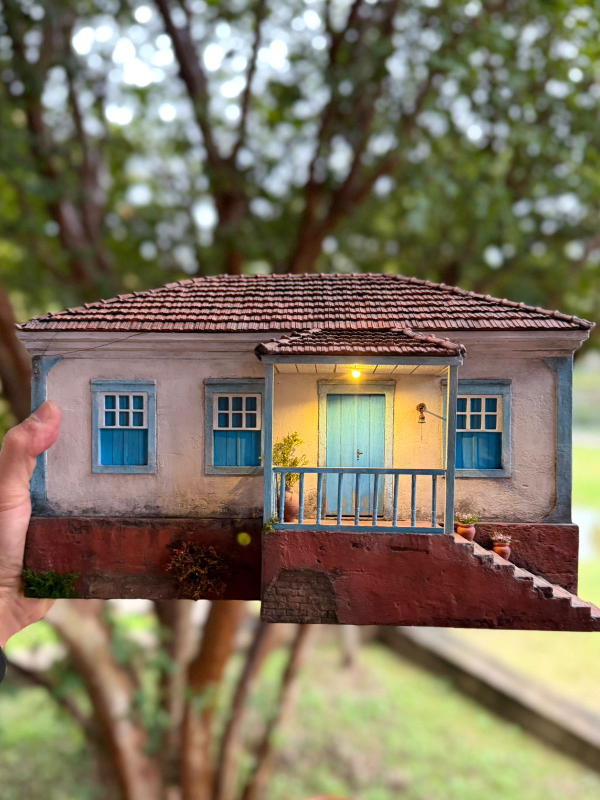 Diorama da senhora com roupa
